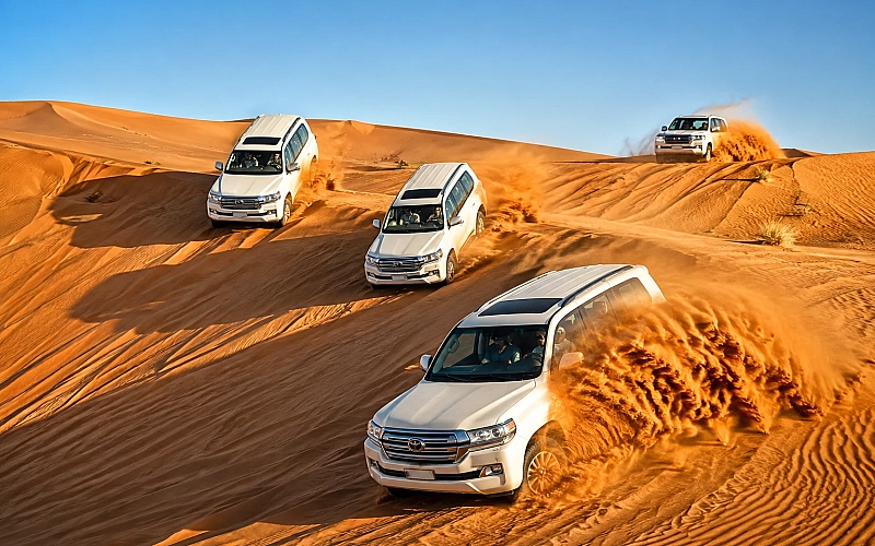 Dune Bashing during Dubai Desert Safari