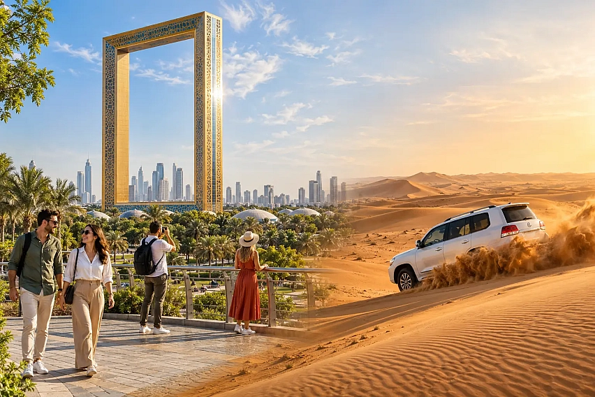 dubai city tour and desert safari combo 1
